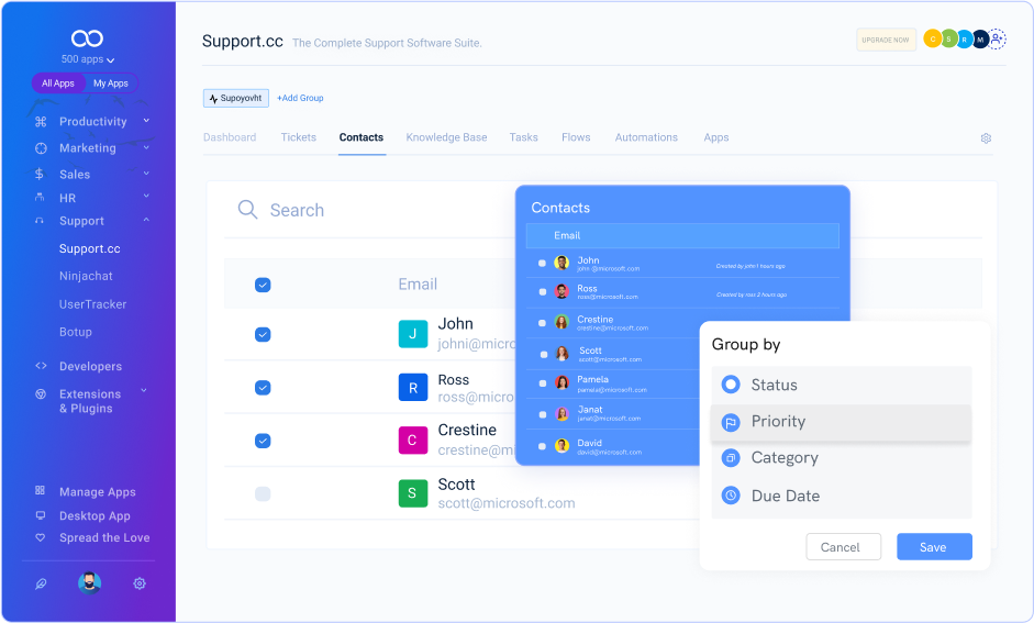 contact management leave note