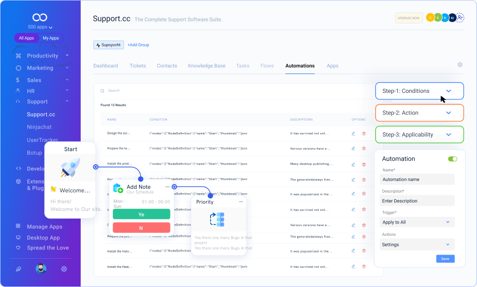 helpdesk support leave note
